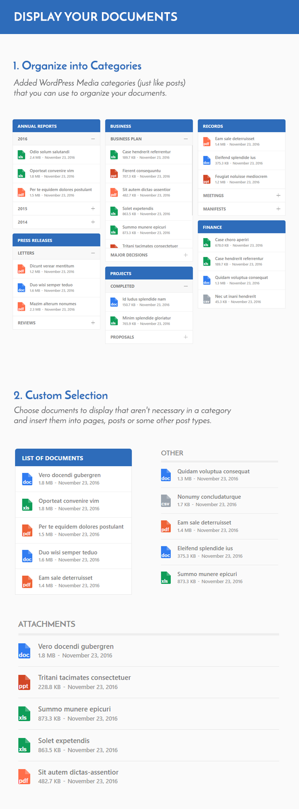 Fivo Docs - WordPress Documents and Attachments Manager - 2