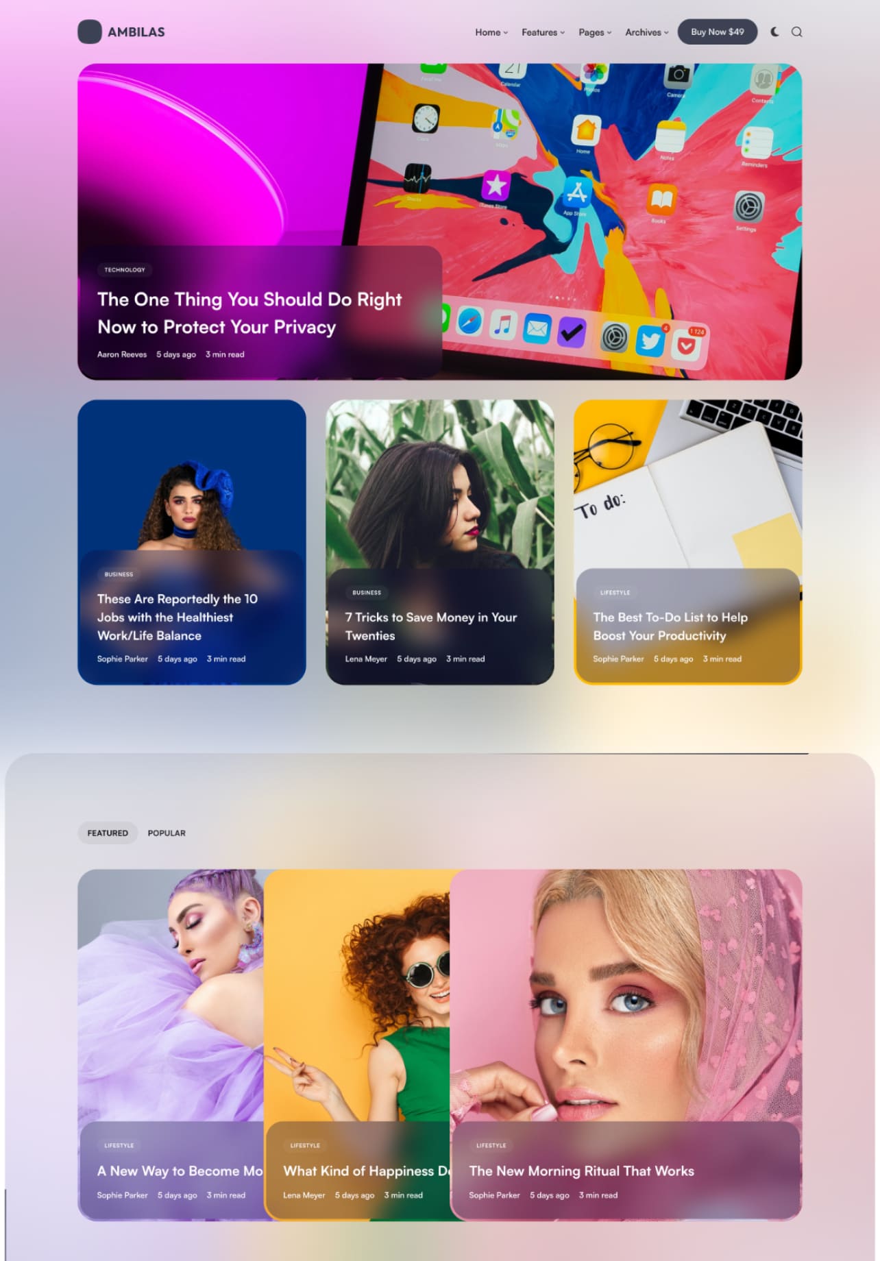 Ambilas - Modern Blog and Magazine WordPress Theme