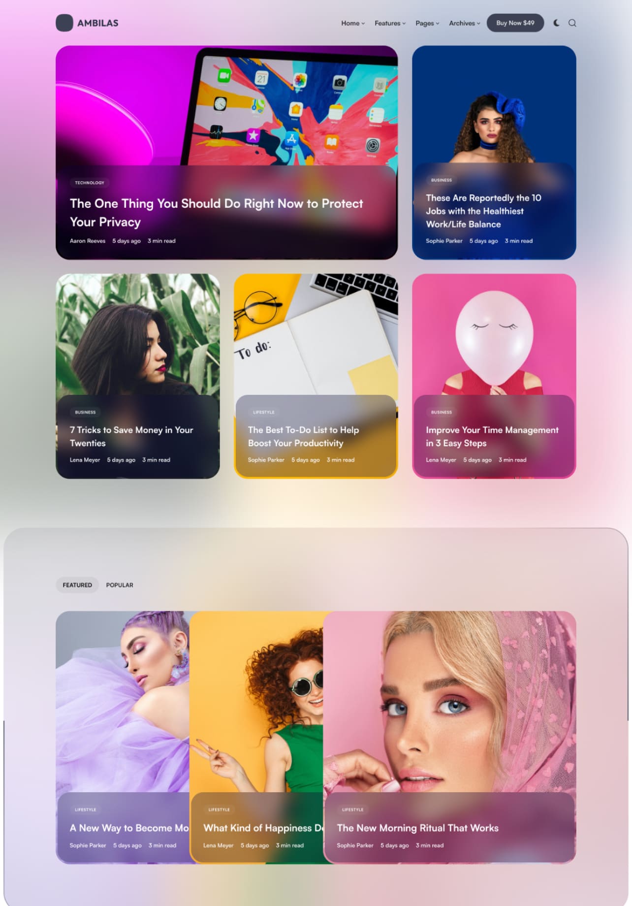 Ambilas - Modern Blog and Magazine WordPress Theme