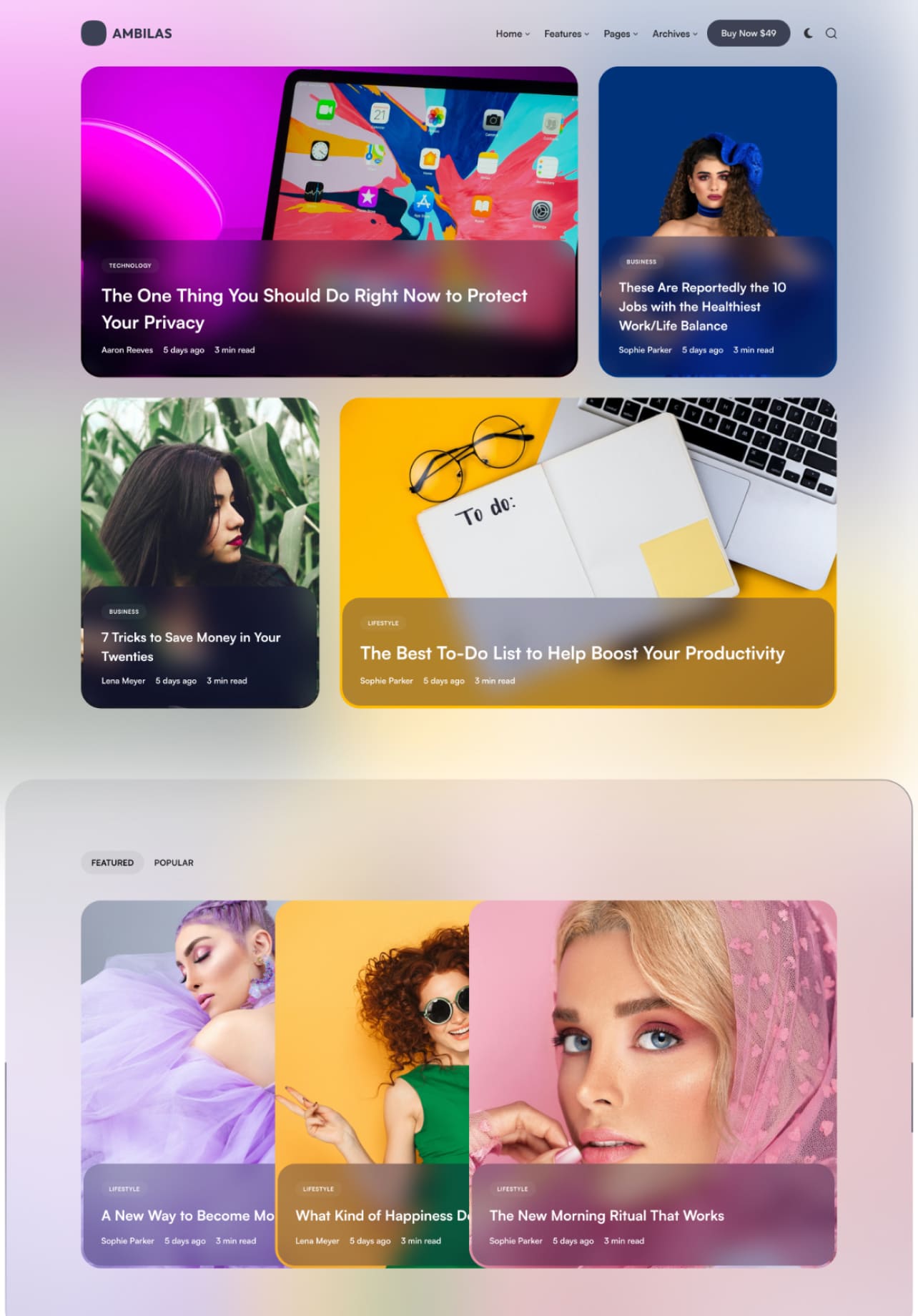 Ambilas - Modern Blog and Magazine WordPress Theme